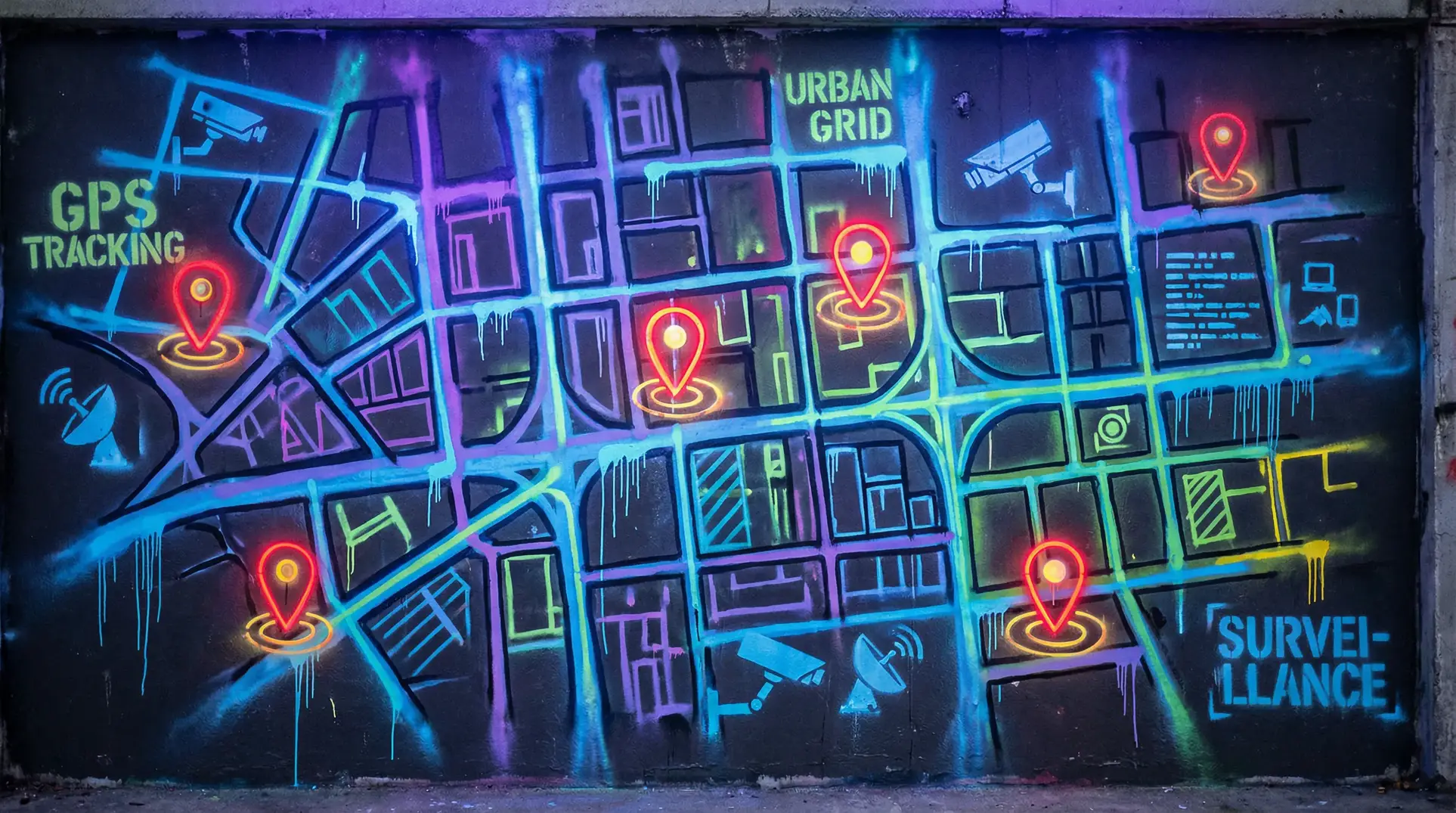 侏罗纪世界3免费观看高清完整版 狗仔追踪地图 - 城市涂鸦风格